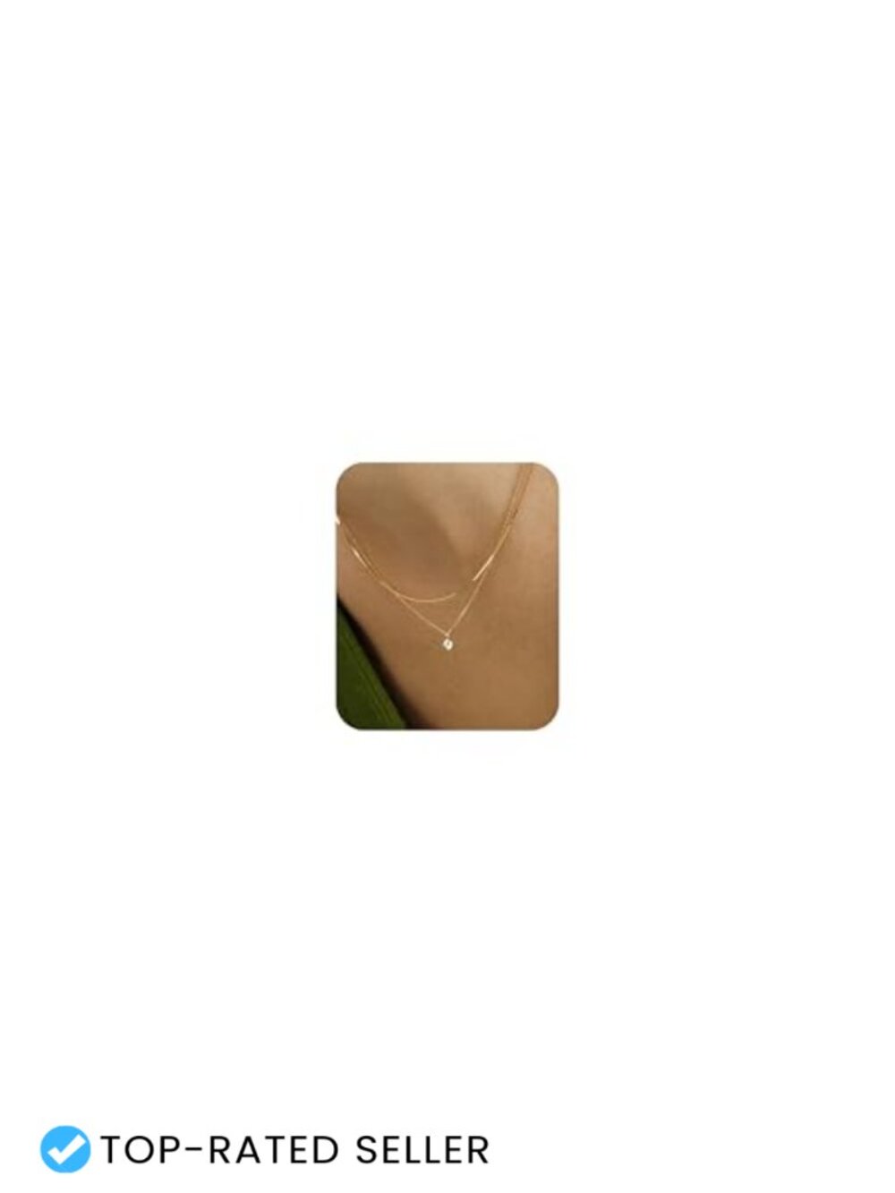 Layered Chain Necklace Set Dainty Zircon 14K Gold Plated Women